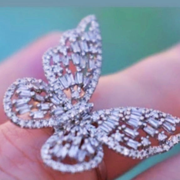 Silver Butterfly Ring