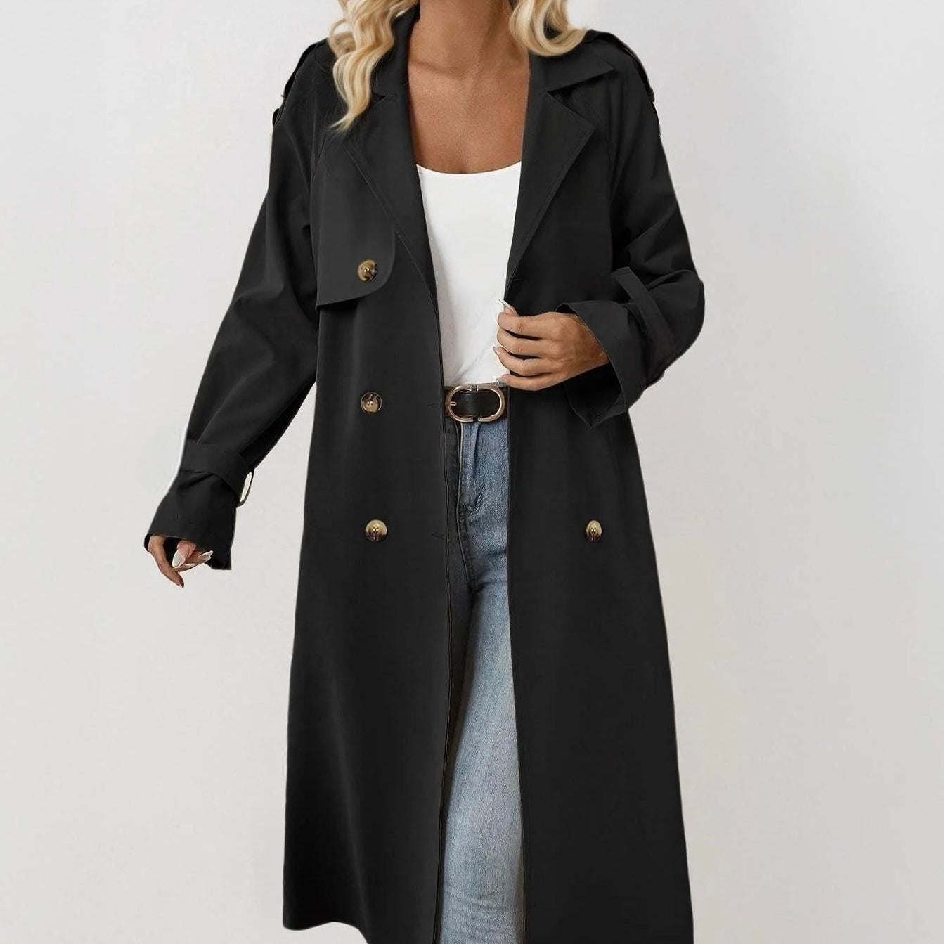 Long Blouson Windbreaker Coat