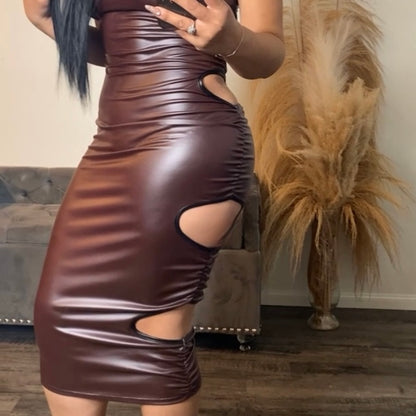 Amelia Long Leather Dress