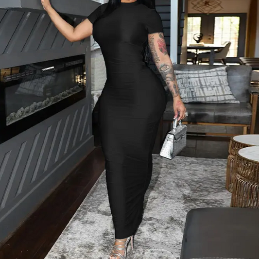 Mariah Black Sexy Long Dress