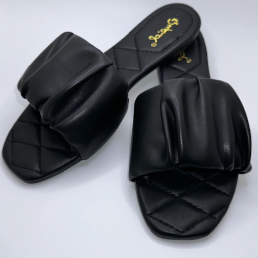 Sandale noire guimauve