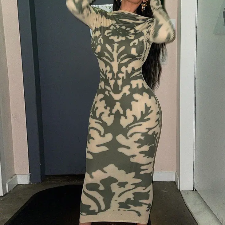 Monique Green Long Dress