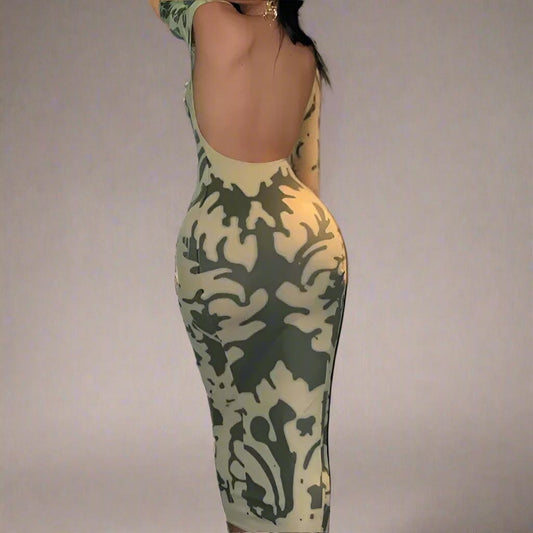 Monique Green Long Dress