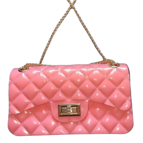 Shanell Pink & Gold Chain Handbag Collection