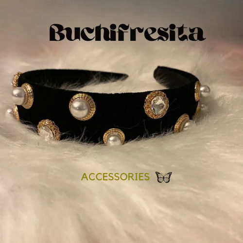 Buchi-Fresa Black Gold Pearl Headband Collection