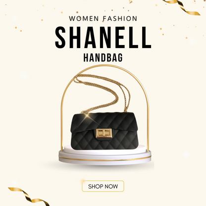 Shanell Black & Gold Chain Handbag Collection