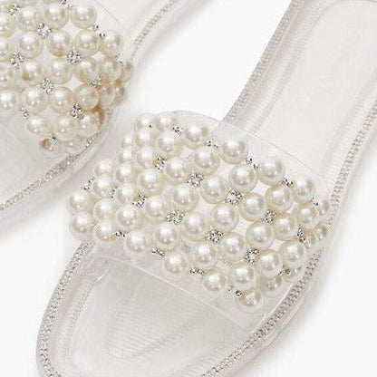 Jelly Pearl Clear Sandals