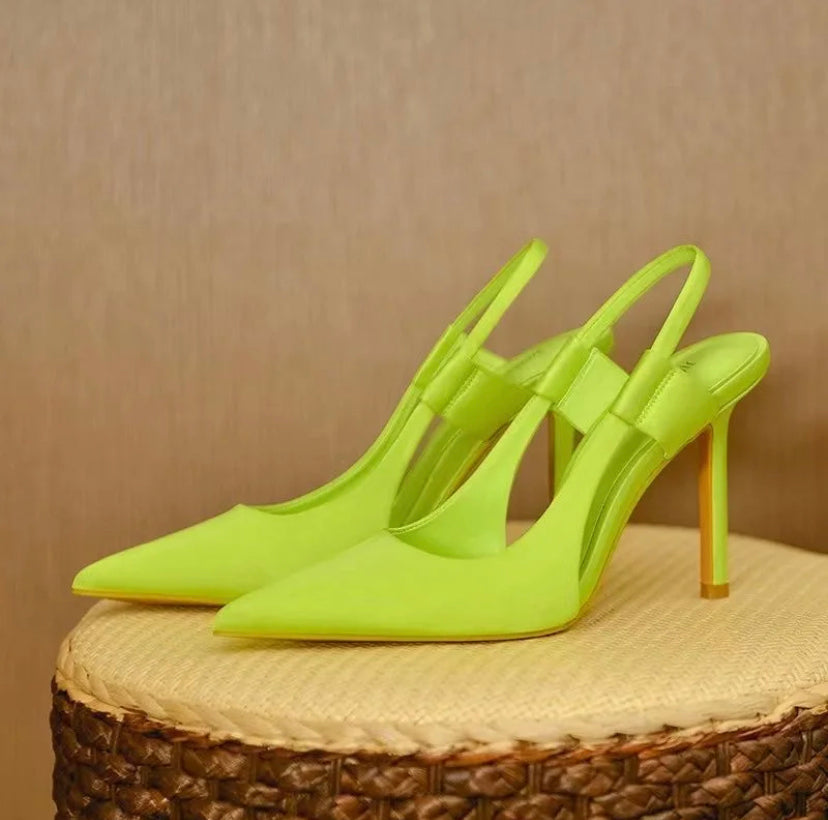 Aladdin Green Neon Heels Collection
